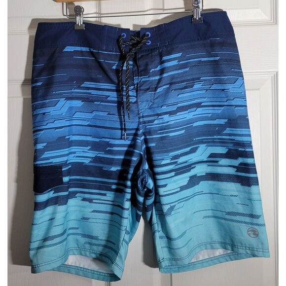 Ocean Current Men's Size 38 Blue Teragram Polyester Boardshorts Pre-Owned - Picture 2 of 12